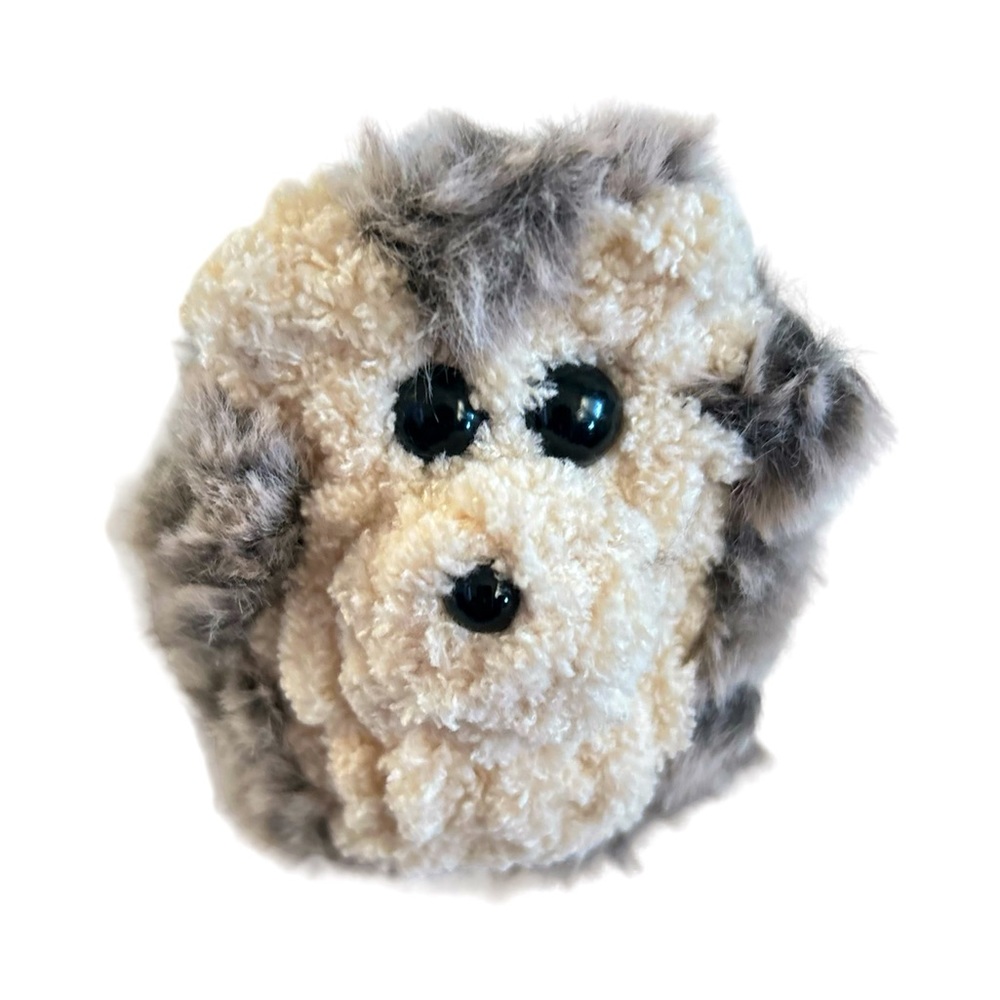HAND CRAFTED Crocheted Colorful Amigurumi Hedgehog Soft Chenille Yarn Figurine